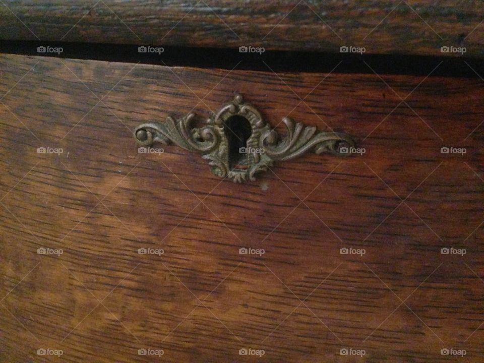 Keyhole of a dresser