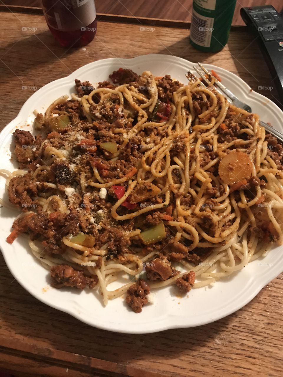 Spaghetti bolognese dinner 