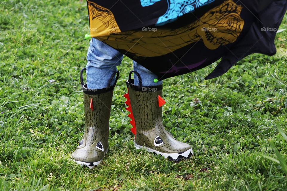 dinosaur rain boots and umbrella