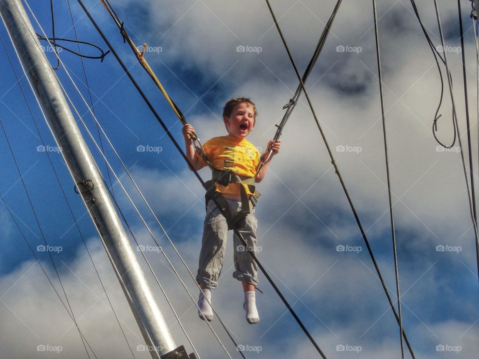 Jumping On A Super Trampoline