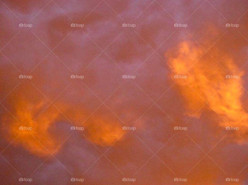 Sunset through clouds