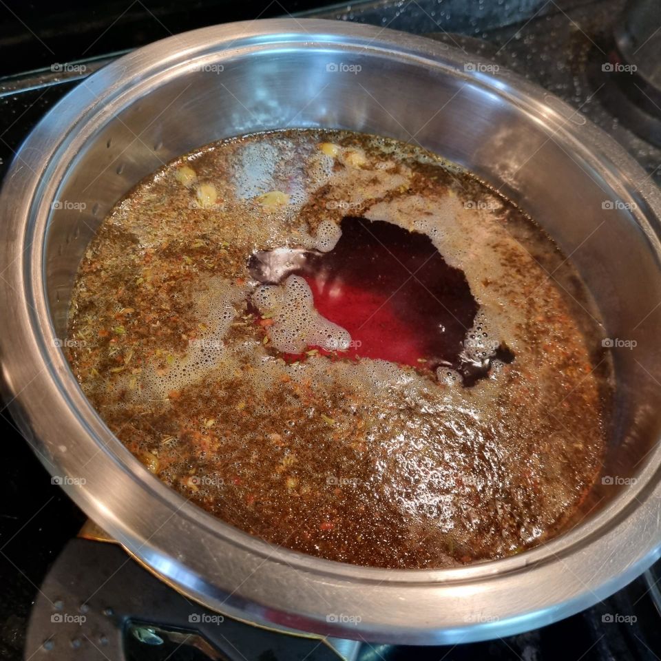 Preparing Masala Tea