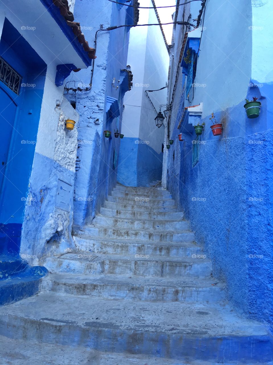 Blue stairs