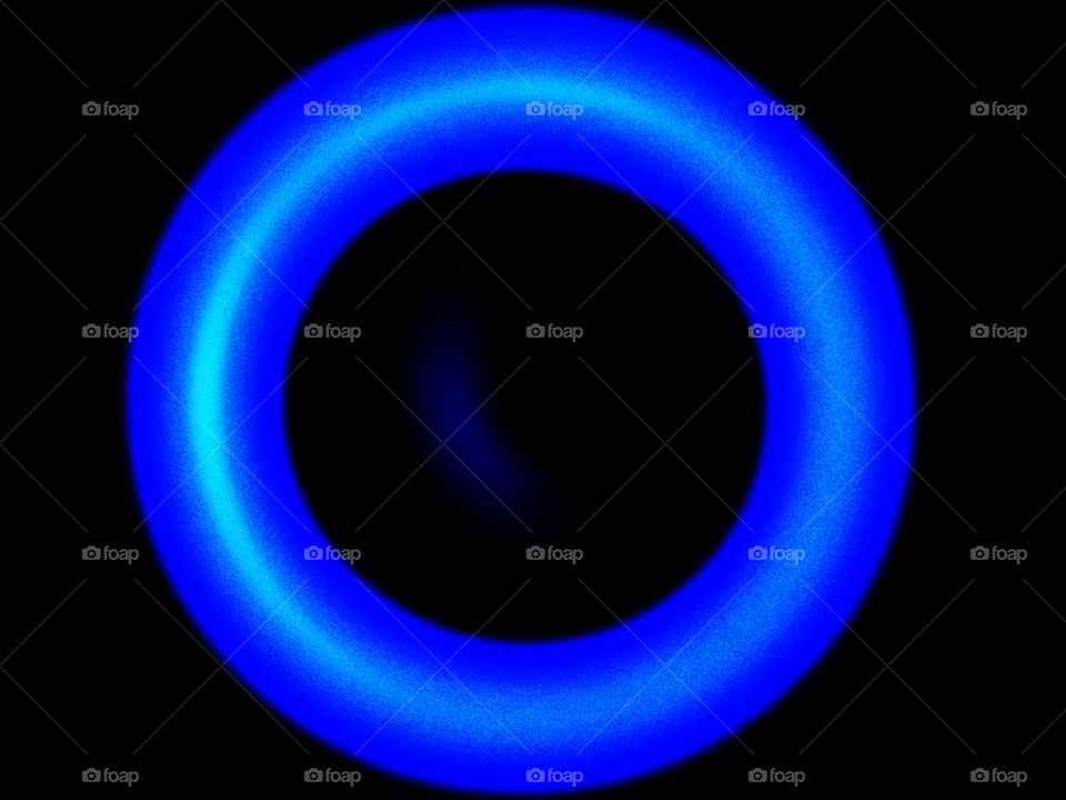 Blue power Neon light button