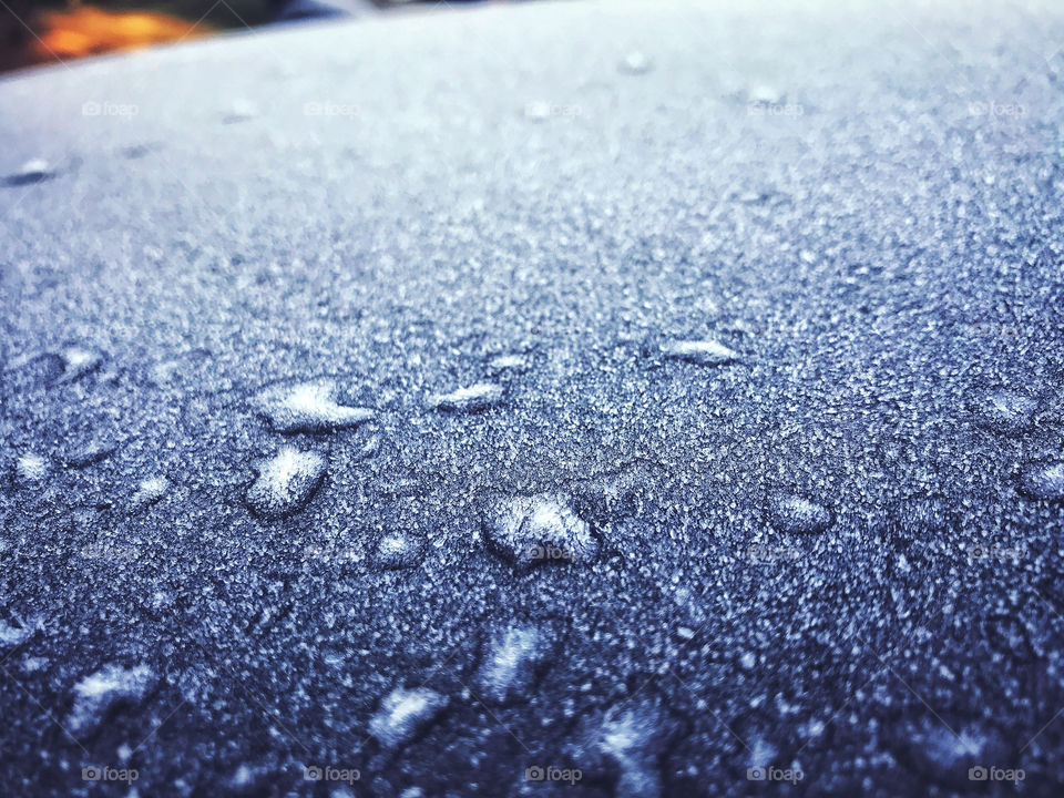 Ice on the roof of my car on Halloween 