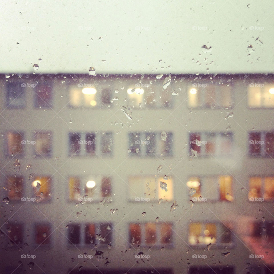 house window rain raindrops by hellyeah