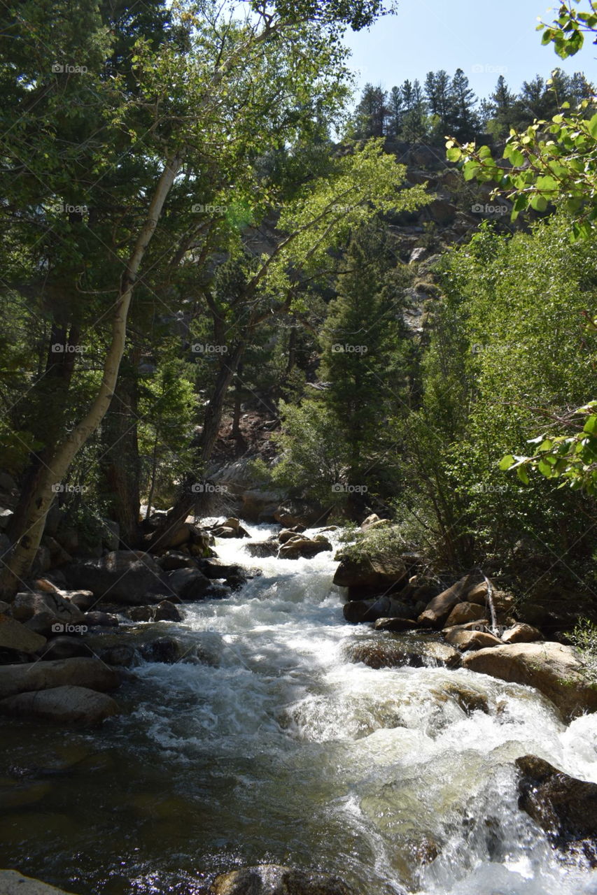 Waterfall in mountains