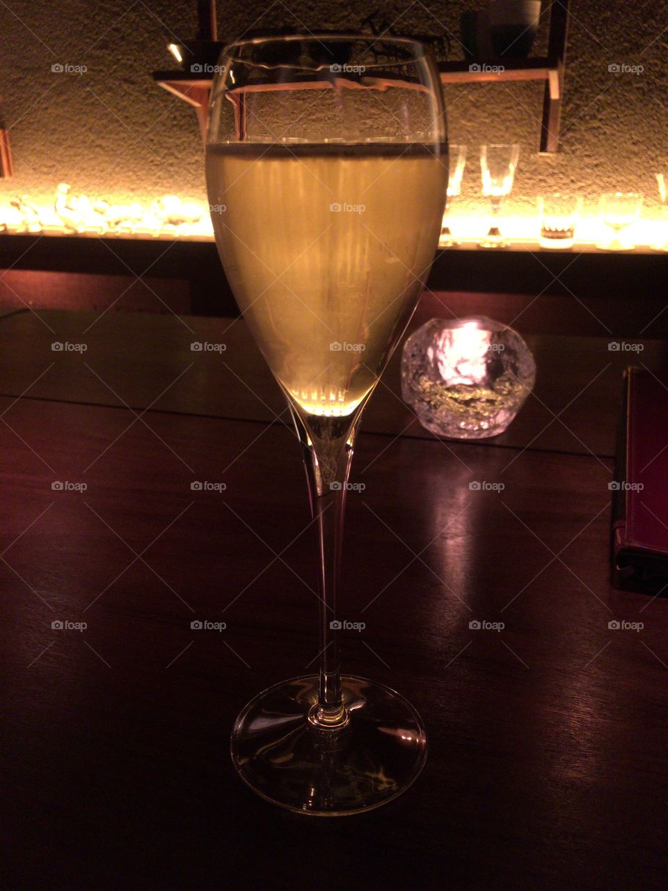 A glass of Champagne 