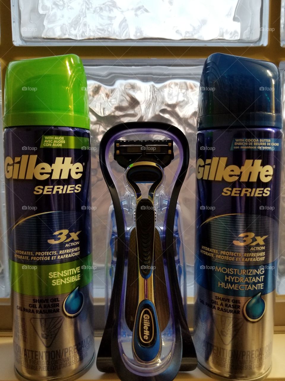 Gillette razor and shaving cream