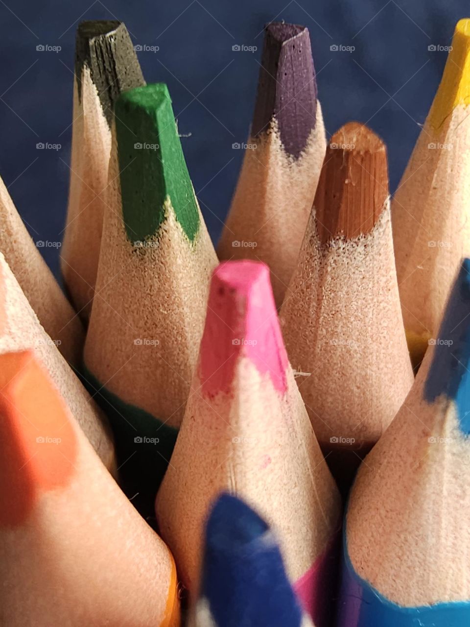 Close up of colored pencils I use for coloring as a calming, relaxing moment as a meditative tool.