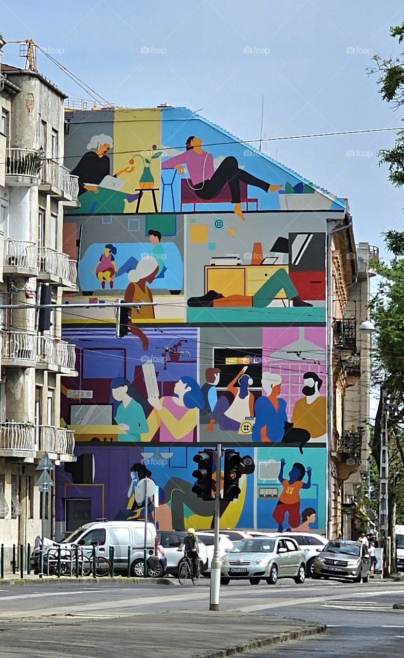 mur peint à Budapest