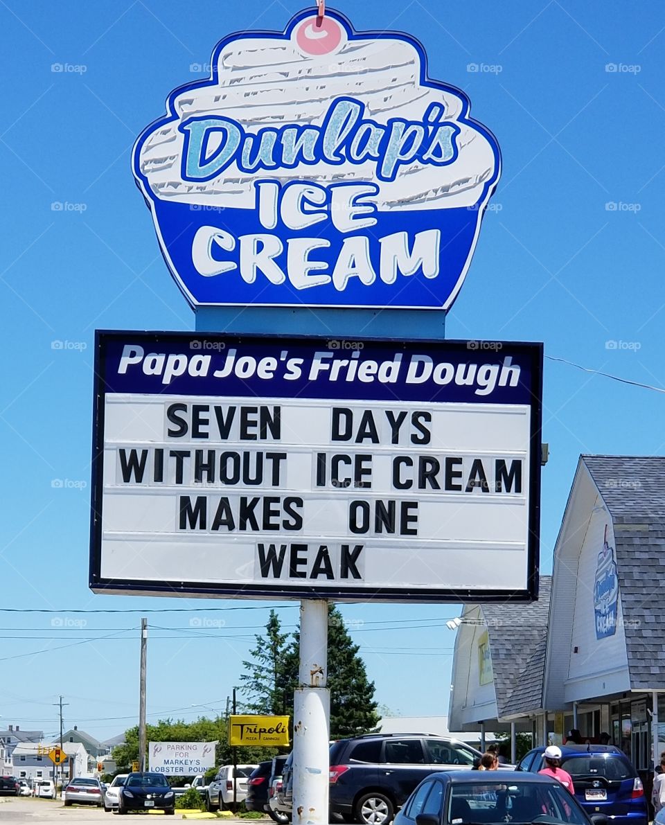 Ice Cream parlor sign