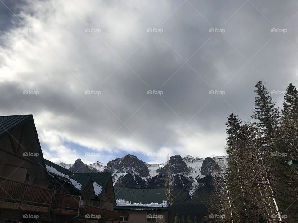 Mountain and roof 