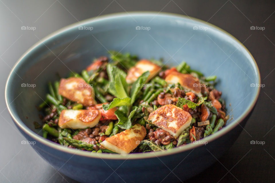 Summer lentil salad