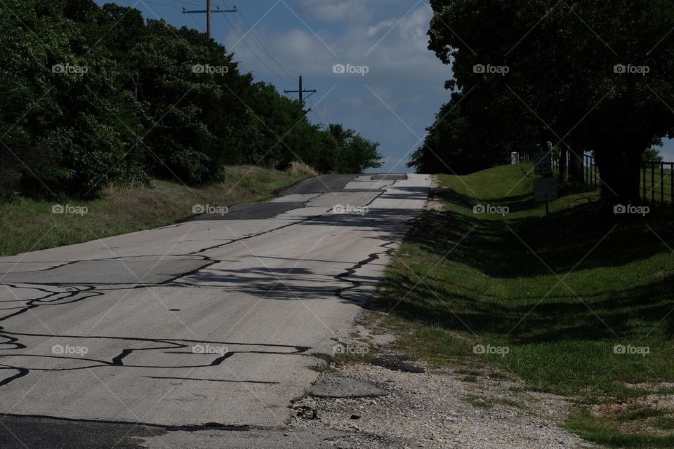 Road patchwork design - - country road