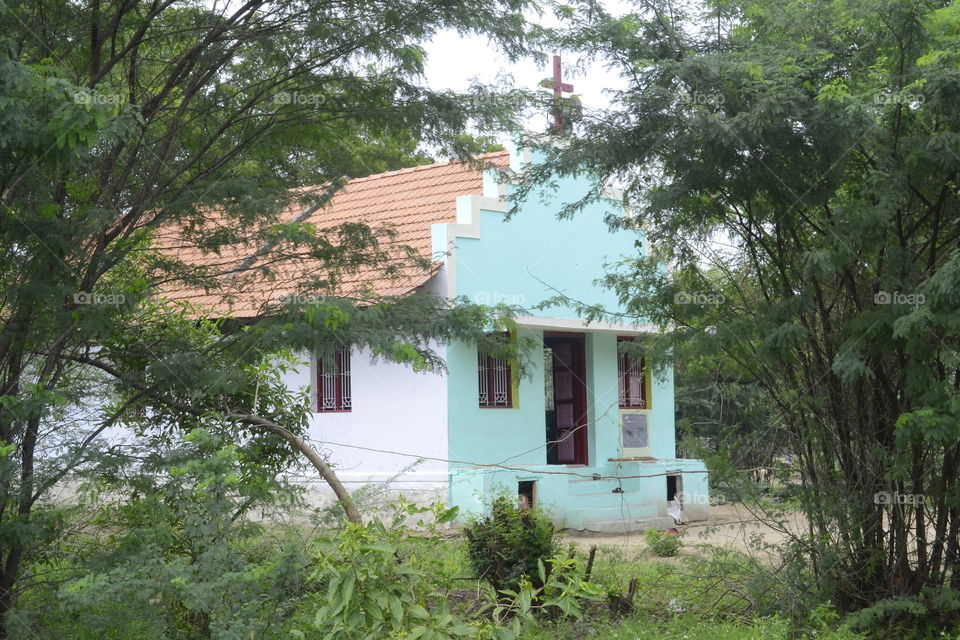 church in village