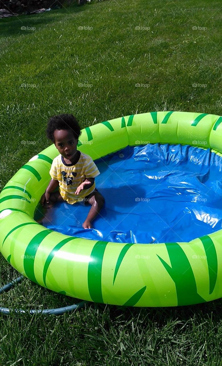 My Boy in Pool