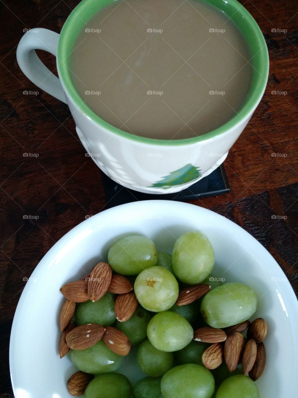 coffee and grapes