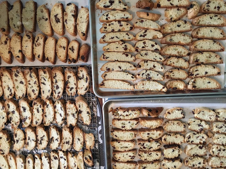 Trays of Biscotti 