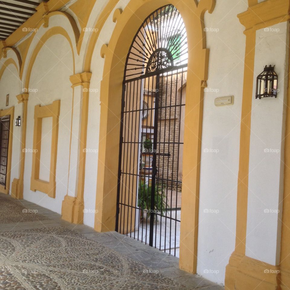 Moorish Façade and patio