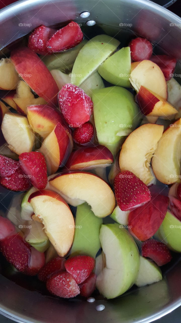 High angle view of fruits