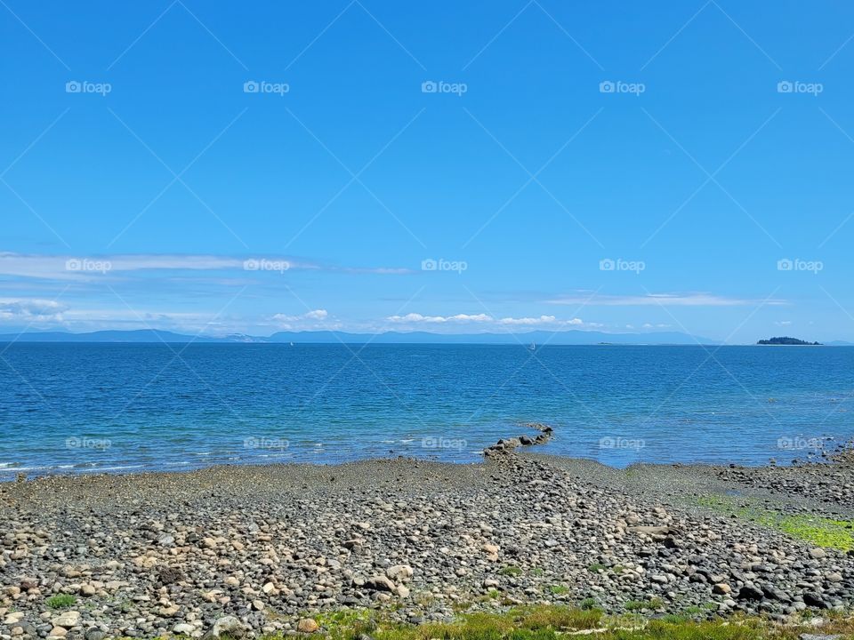 West Coast Sail Boat in Calm Canadian Waters