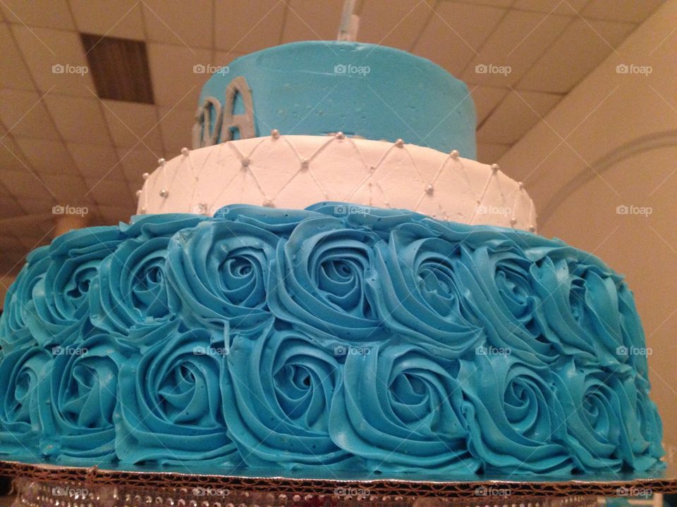 Birthday cake blue