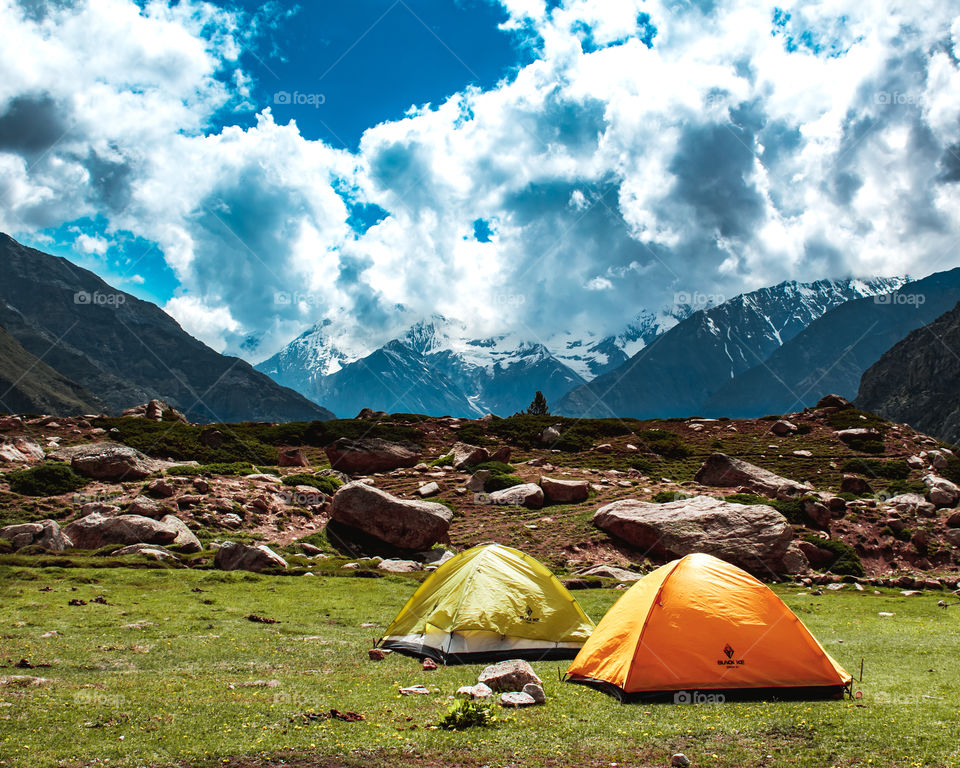 camping in the Himalayas