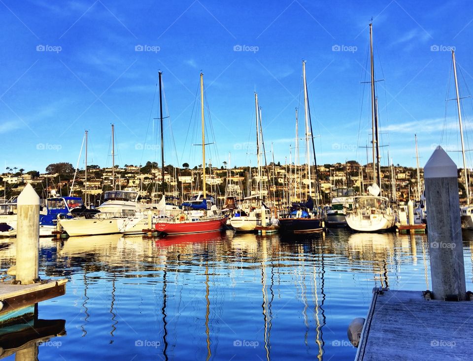 Foap Mission Local Treasures! Reflections of Boats in the Harbor San Diego!