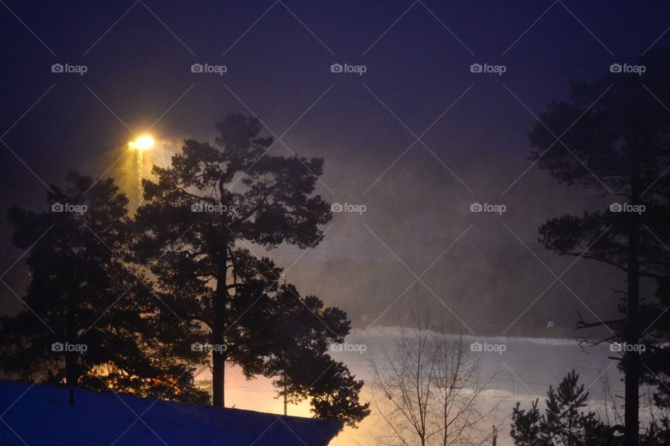 Snowstorm in March Sweden