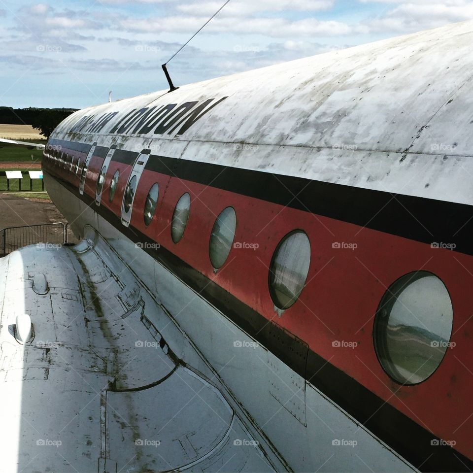 On the wing of and old comet aircraft!!