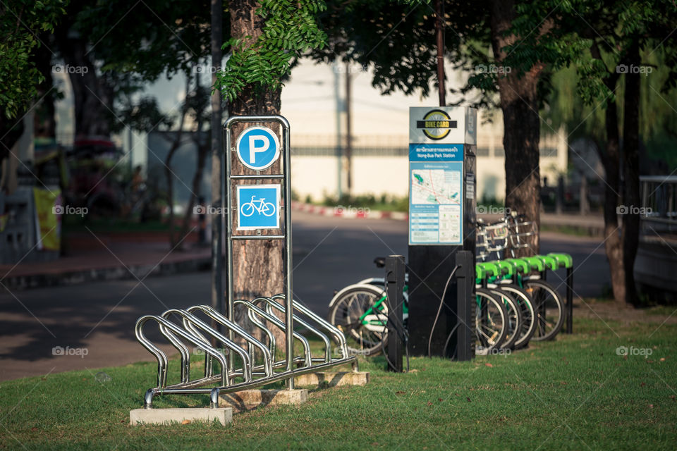 Bike for rent in the park