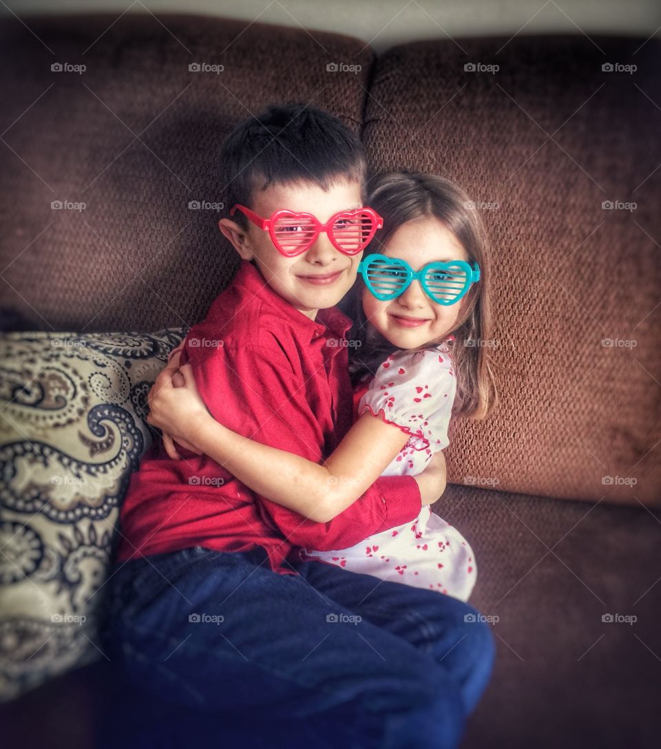 Portrait of brother and sister