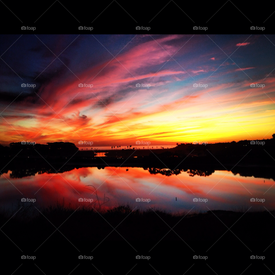 sky sunset clouds lagoon by jmelee81k