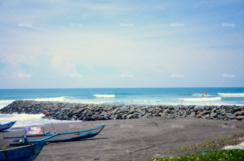 morning view in the beach