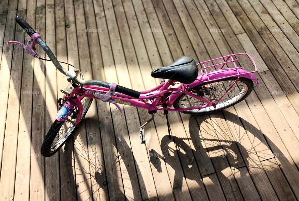 bicycle and the shadow