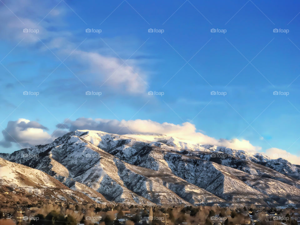 Wasatch mountains in January 