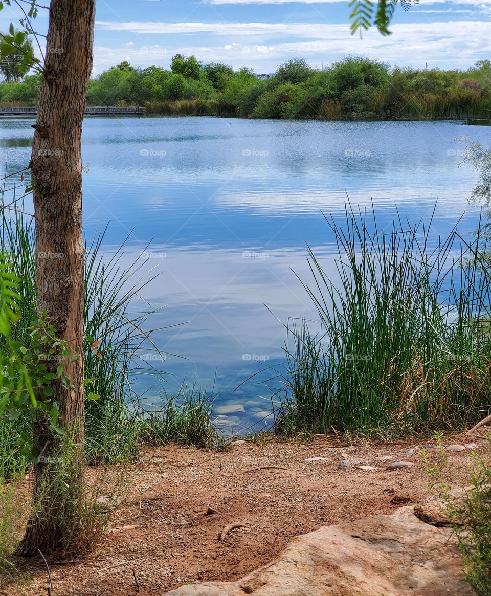 Sky Reflecting in the Lake