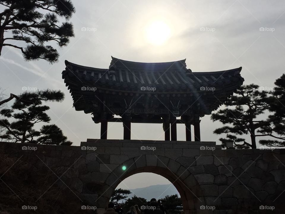 Temple gate in Korea