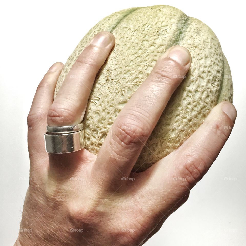 Melon in a hand