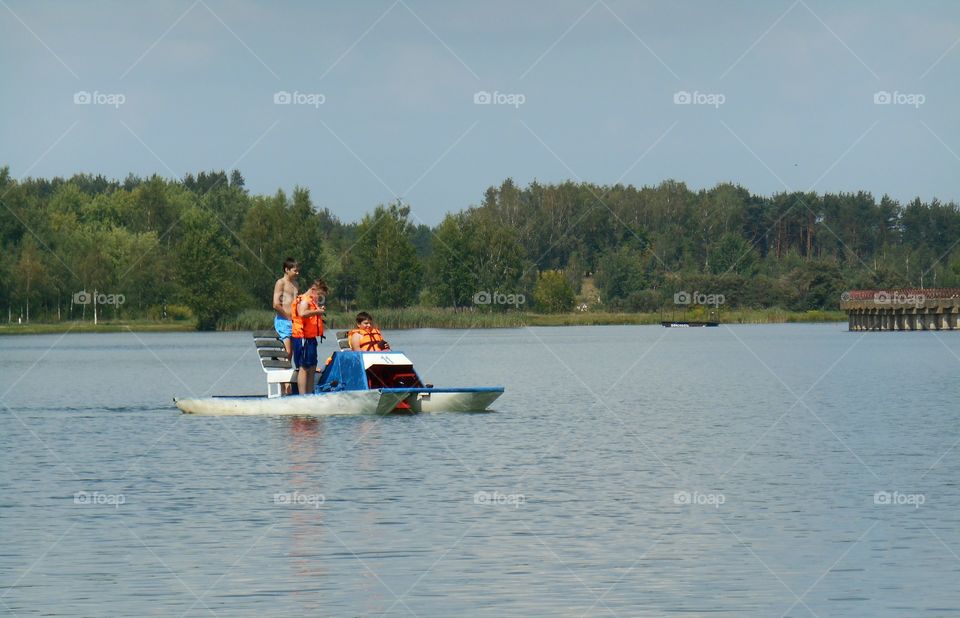 ride on a catamaran