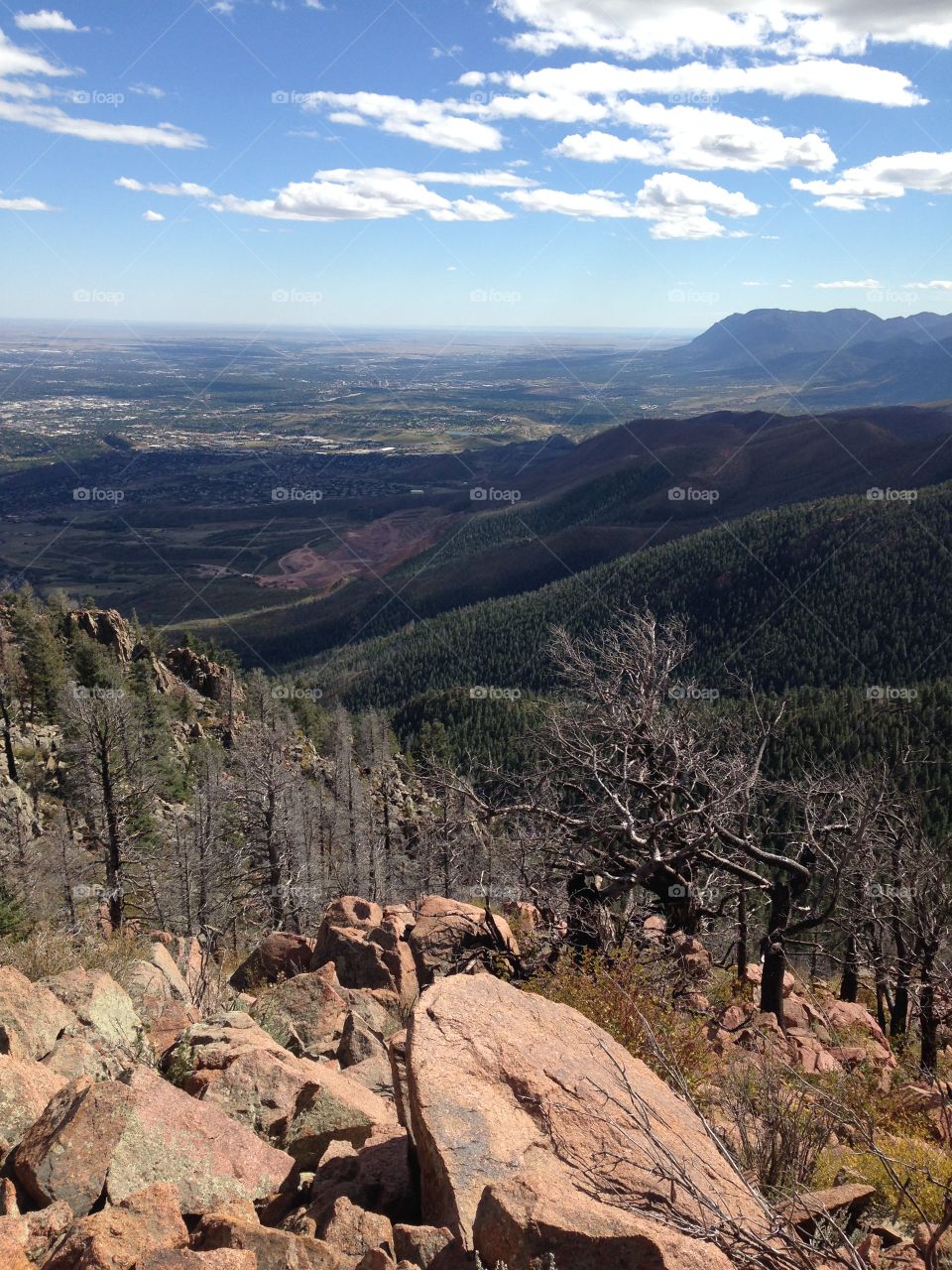 Colorado Springs from the top of Blodgett