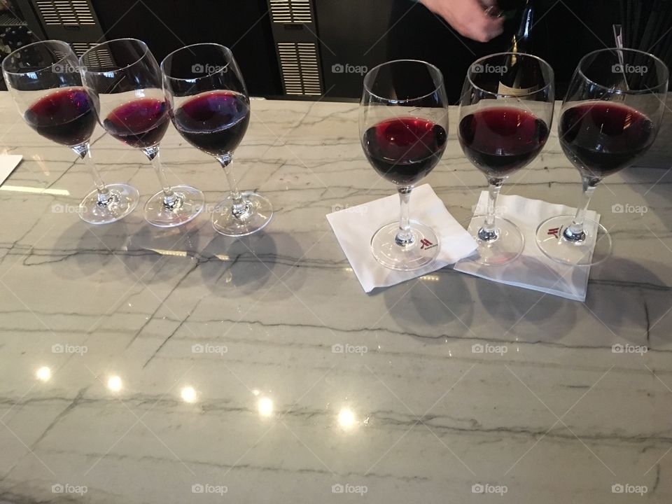 Wine sample via wine flight
