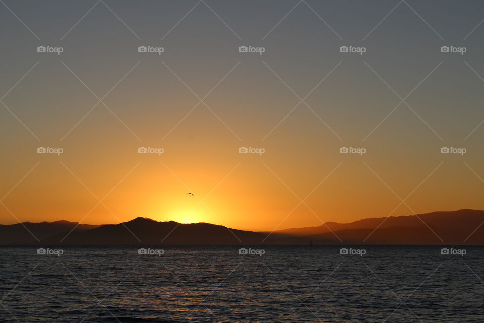 Sunset, Dawn, Sun, Evening, Water