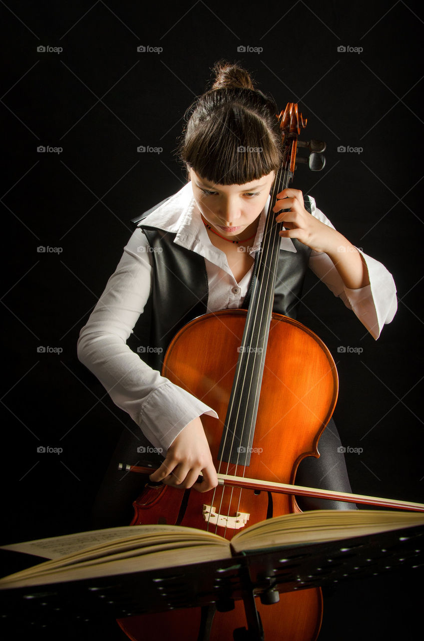Girl Playing Cello