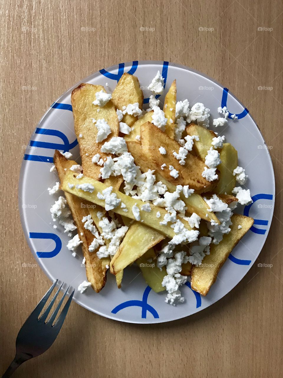 It’s my lunch of 100 grams of fried potatoes with cheese - 350 calories.