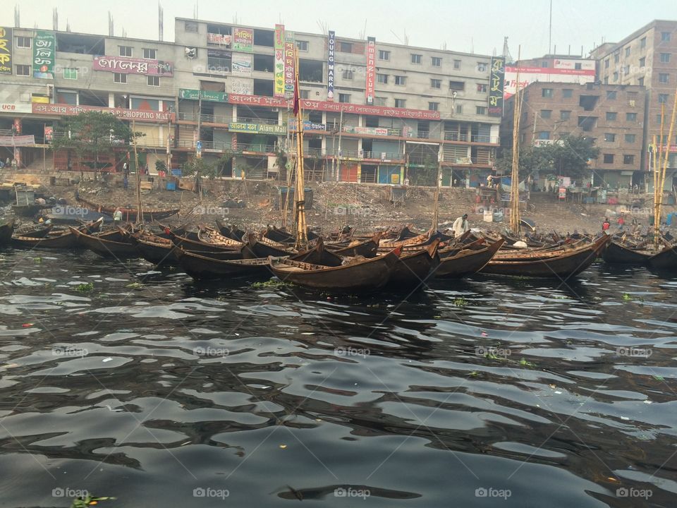 Dhaka burigonga river . This is main river of Dhaka 