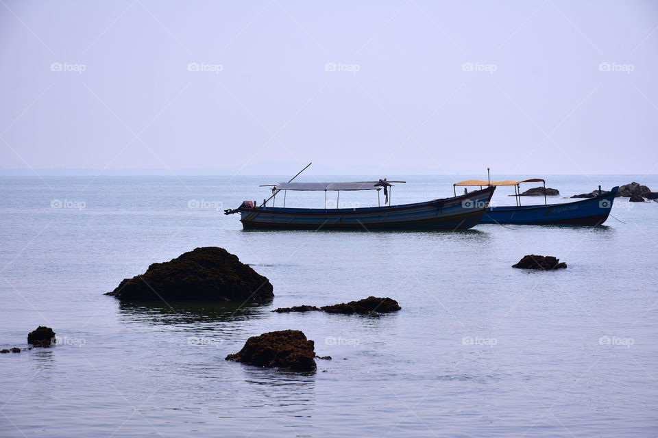 seascape fishing boats