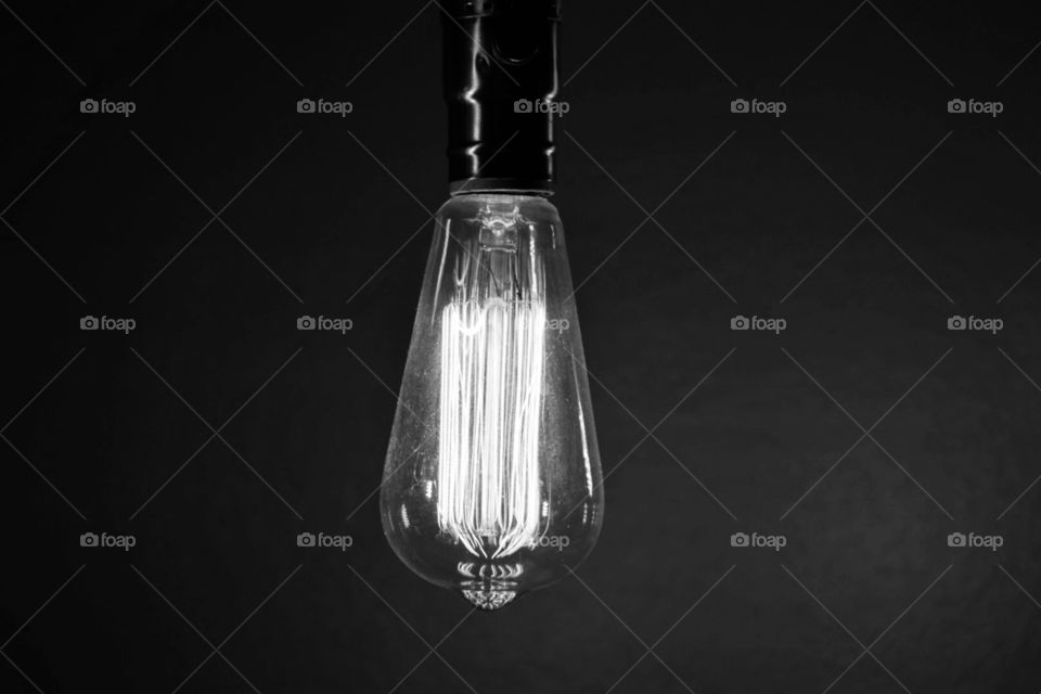 Edison Light in B W