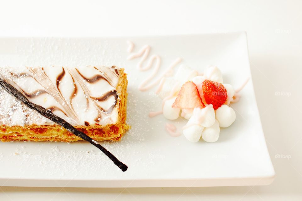 Sweet food of mille feuille